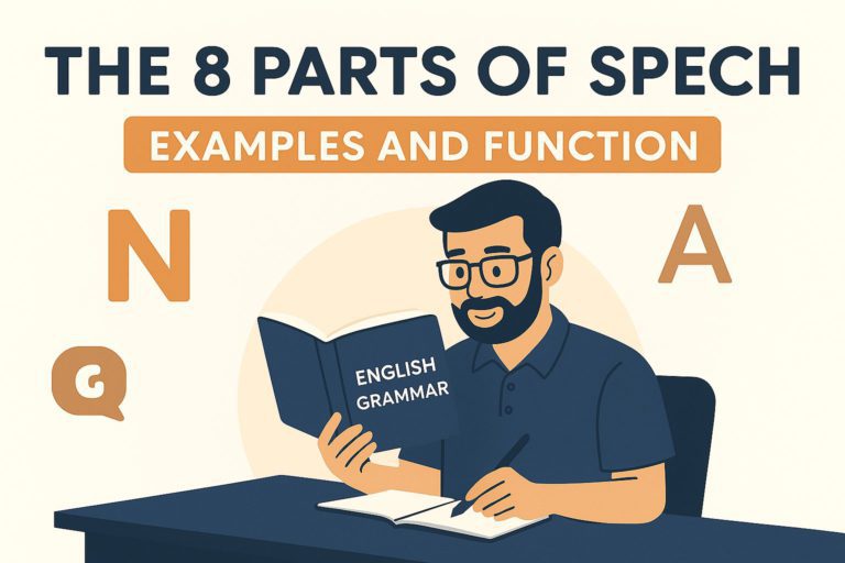 8 parts of speech