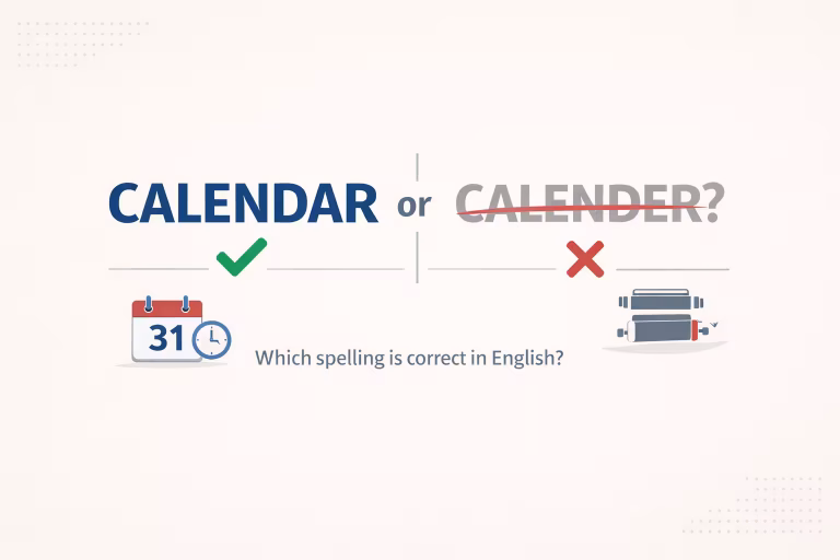 Calendar or Calender: Which One Is Right in English?