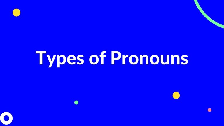 Pronouns education slide for learning English grammar and language skills.